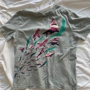 Grey Pink/Teal Shark T-Shirt